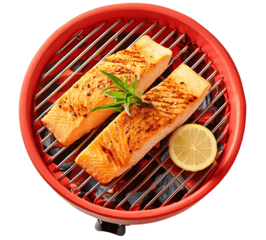 grilled salmon steak png