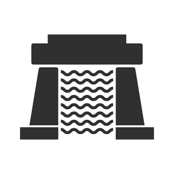 Dam icon or logo design isolated sign symbol illustration. Collection of high quality black line style icons vector