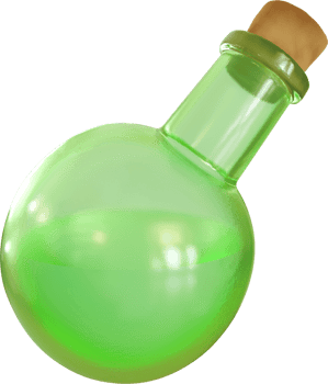 green halloween potion bottle png