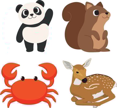 Cute Wildlife Animal Artwork vector
