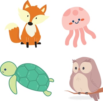 Cute Wildlife Animal Artwork vector
