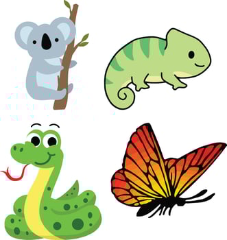 Cute Wildlife Animal Artwork vector