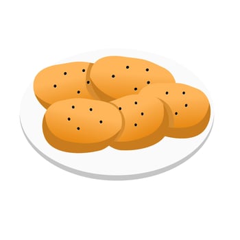 Biscuit in plate illustration vector