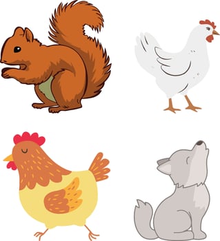 Cute Wildlife Animal Artwork vector