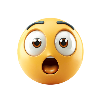 3D Emoji with Shocked Expression png