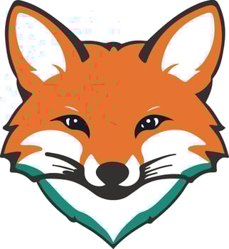 The Fox head silhouette vector