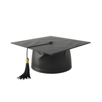 graduation cap isolated on transparent background png