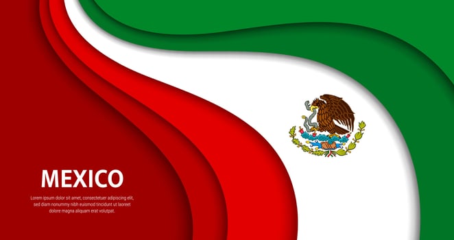 Viva Mexico, Independence day banner national flag vector