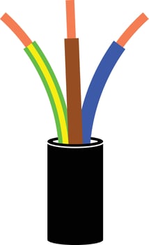 Electrical Wire with Insulated Cable Illustration vector