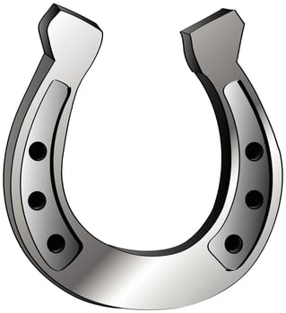 Silver Brushed Horseshoe vector