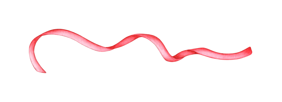 Pink ribbon twisting watercolor illustration, twisted, confetti, fireworks, birthday. Isolated from the background. For designing invitations, cards, banners, flyers, advertising. png
