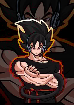 Son goku dragonball black vector