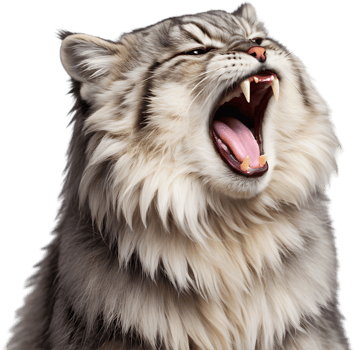 The fluffy Pallas cat is adorably captivating. AI-generated. png