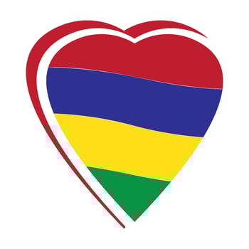 Mauritius flag icon vector