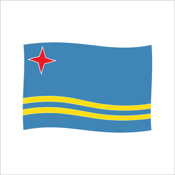 Aruba flag icon vector
