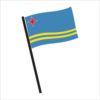 Aruba flag icon vector