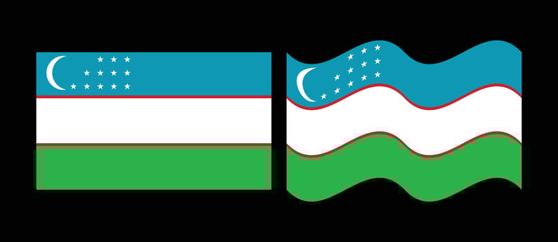 uzbekistan flag design vector