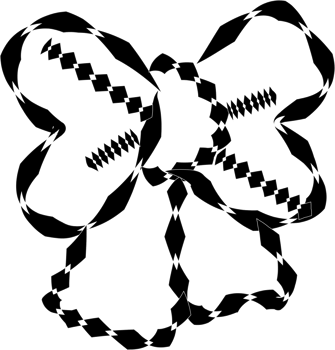 Bow shape black color png