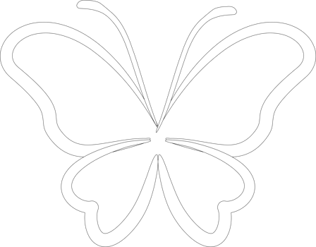 Butterfly shape outline png