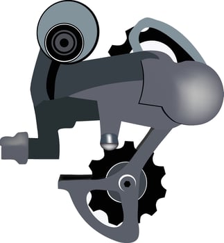 Mechanics spare parts and accessories bicycles sport gearbox vector