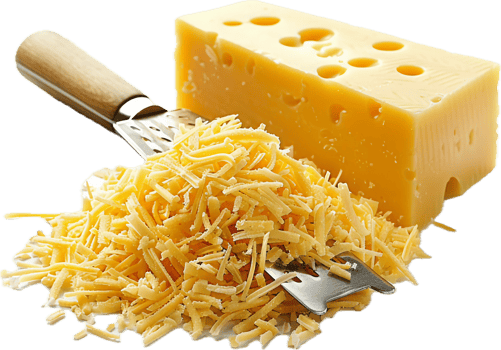 Pile of Shredded Yellow Cheese. png