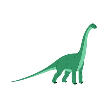Green dinosaur isolated childish brontosaurus dino vector