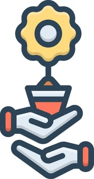 Color icon for trust vector