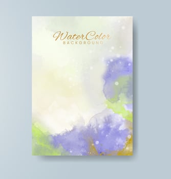 Cards with watercolor background. Design for your cover, date, postcard, banner, logo. vector