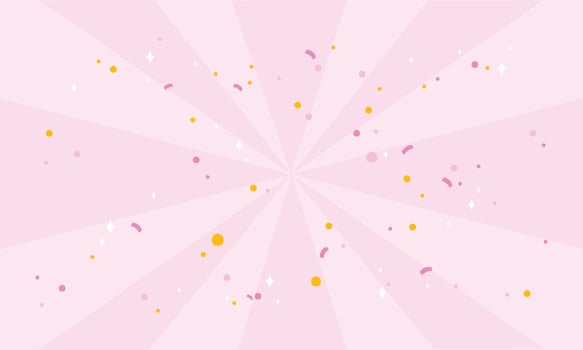 Cute template with confetti background design vector