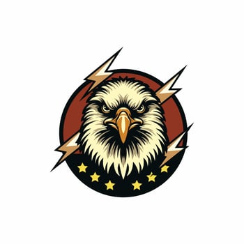 eagle head illustration, can be used for mascot, logo, vector
