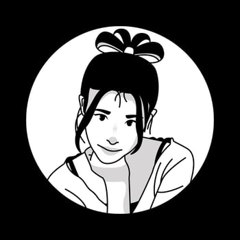 Feminine Charm Girl Face silhouette vector