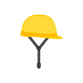 safety construction helmet flat design illustration isolated on white background. construction safety industry hat protective worker hard hat. Protective worker helmet and safety tool vector