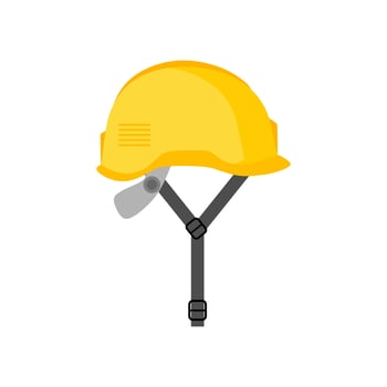 safety construction helmet flat design illustration isolated on white background. construction safety industry hat protective worker hard hat. Protective worker helmet and safety tool vector
