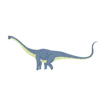 Tall dinosaur isolated childish brontosaurus dino vector