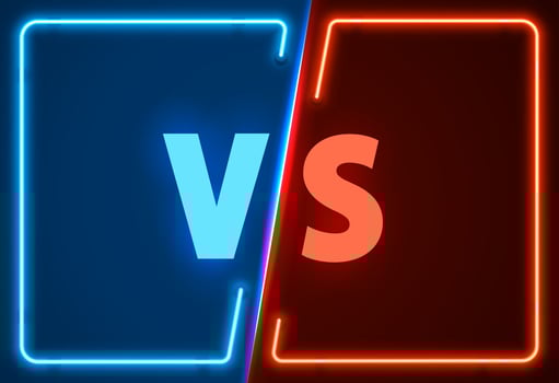 VS versus neon battle game frame, fight sport vector