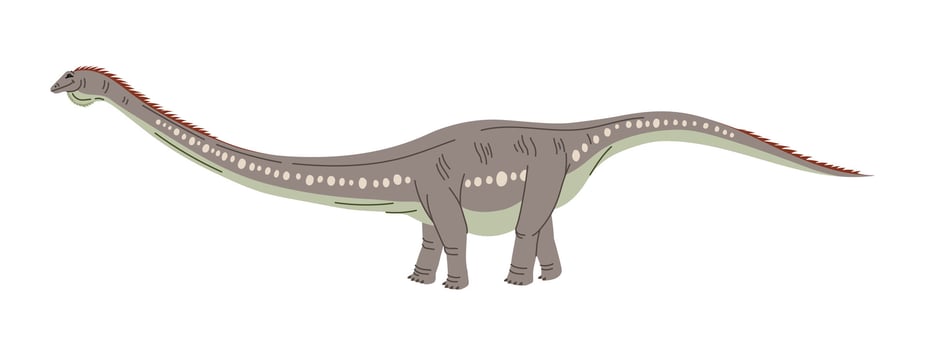 Haplocanthosaurus spined lizard sauropod dinosaur vector