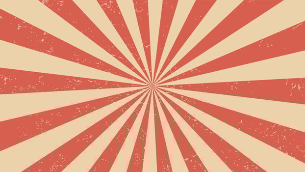 Circus background and spiral retro ray, sunbeam vector