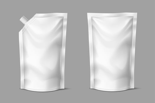 Doypack with spout, pouch pack package mockup vector