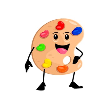 Cartoon cheerful funny school stationery character vector