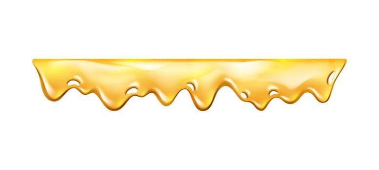 Melting caramel or dripping sweet honey drop vector