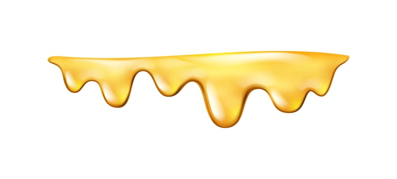 Dripping honey or sticky oily nectar melting vector