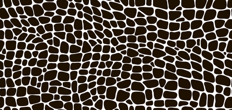 Snake reptile, dinosaur or crocodile leather, skin vector