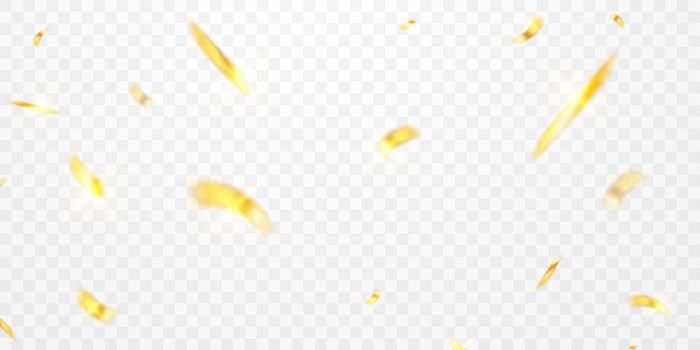 golden confetti background for festival decoration illustration vector