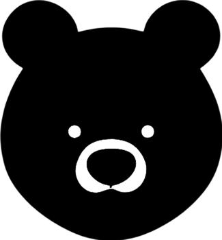 Cute bear stencil for crafting adorable designs. AI-generated. png