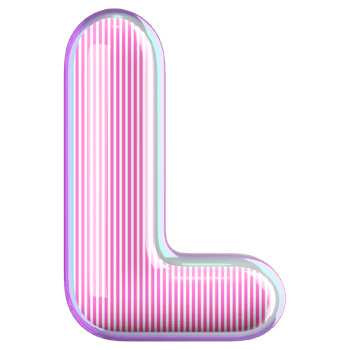 3D Font Letter L uppercase png