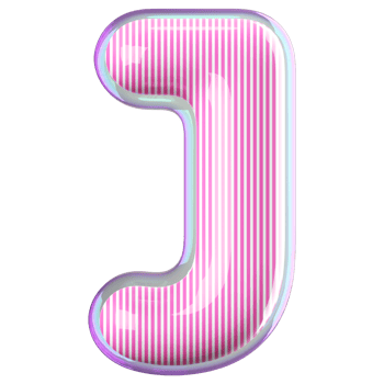 3D Font Letter J uppercase png