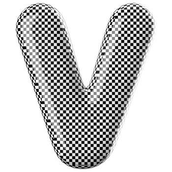 3D Font Letter V uppercase png