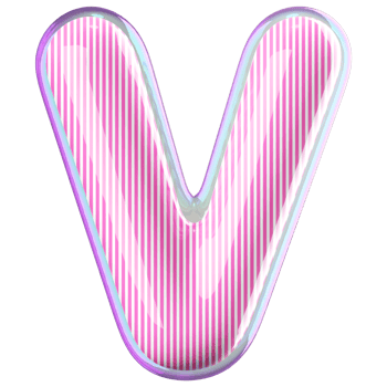 3D Font Letter V uppercase png