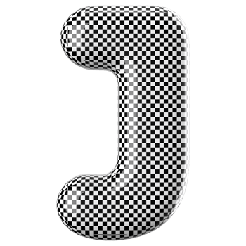 3D Font Letter J uppercase png