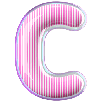 3D Font Letter C uppercase png